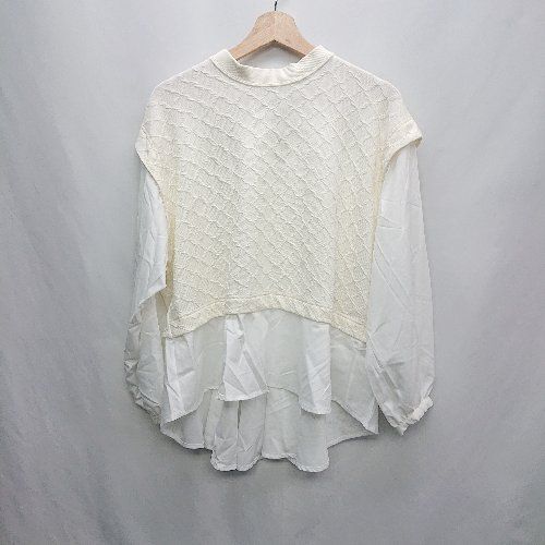 ◇ ◎ Ray BEAMS レイ ビームス 長袖 シャツ サイズF ホワイト系 レディース E 【1406180060718】