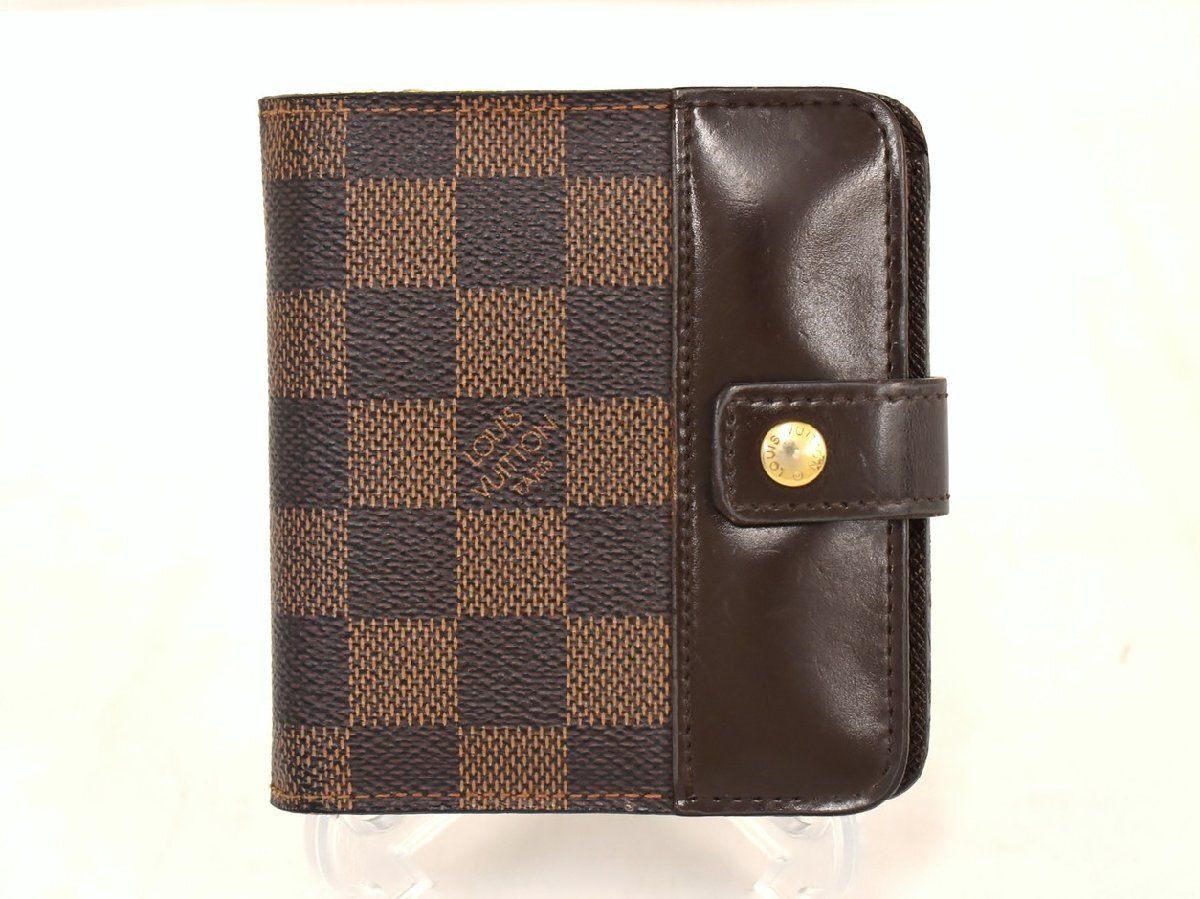 ルイヴィトン LOUIS VUITTON 二つ折り財布 ダミエ コンパクトジップ N61668 CA0039 2506LS078