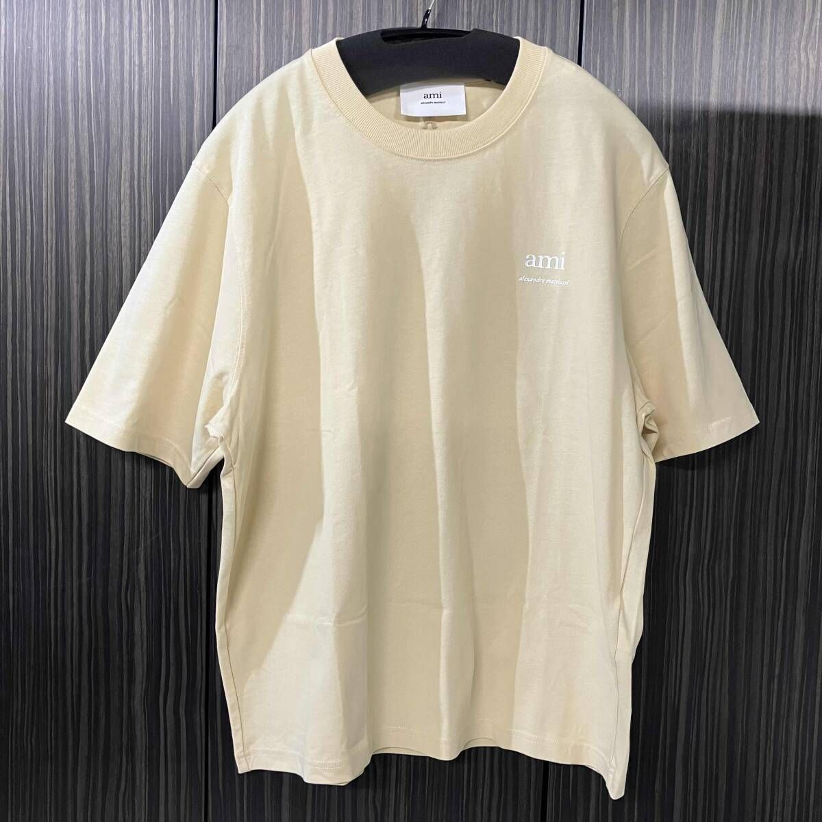 AMI 半袖Tシャツ ロゴプリントカットソー XSサイズ イエロー アミ アミアレキサンドルマティッシ
