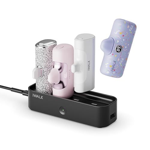 iWALK 充電ステーション 充電ボックス 充電ケース 充電器 Type-C入力 USB-C 複数台同時充電対応 オフィス・家庭用 アイウォーク 【充電ステーション単品】 ブラックma 83fe7e32