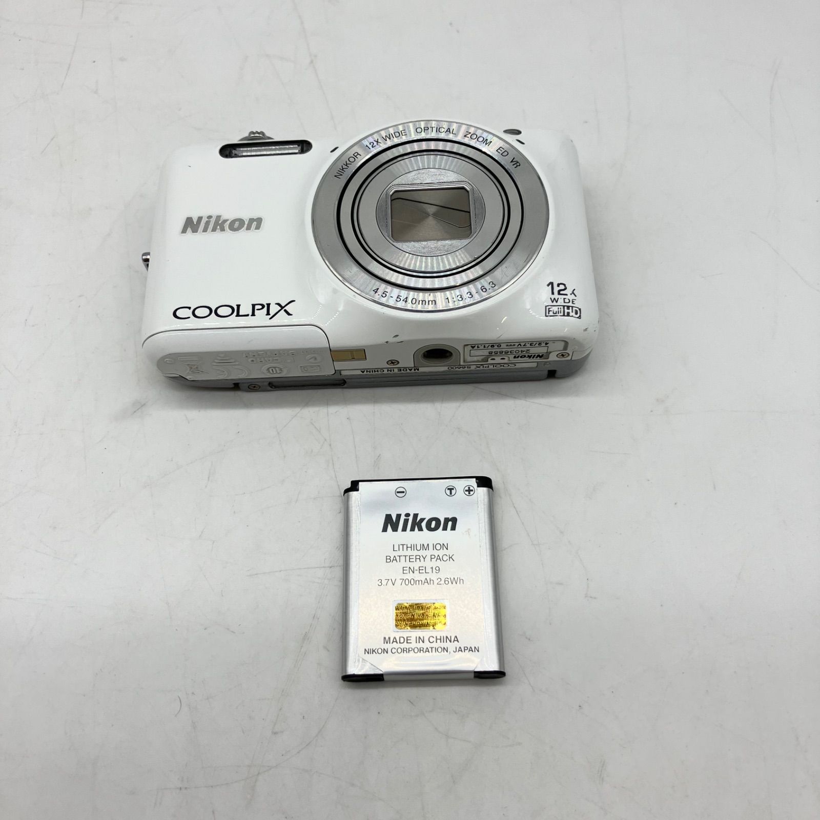 UA846【動作未確認】Nikon デジタルカメラ COOLPIX S6600 ホワイト 
