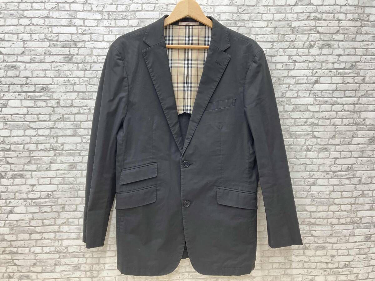 BURBERRY BLACK LABEL バーバリーブラックレーベル コットン テーラードジャケット BME61-402-09 サイズM ブラック