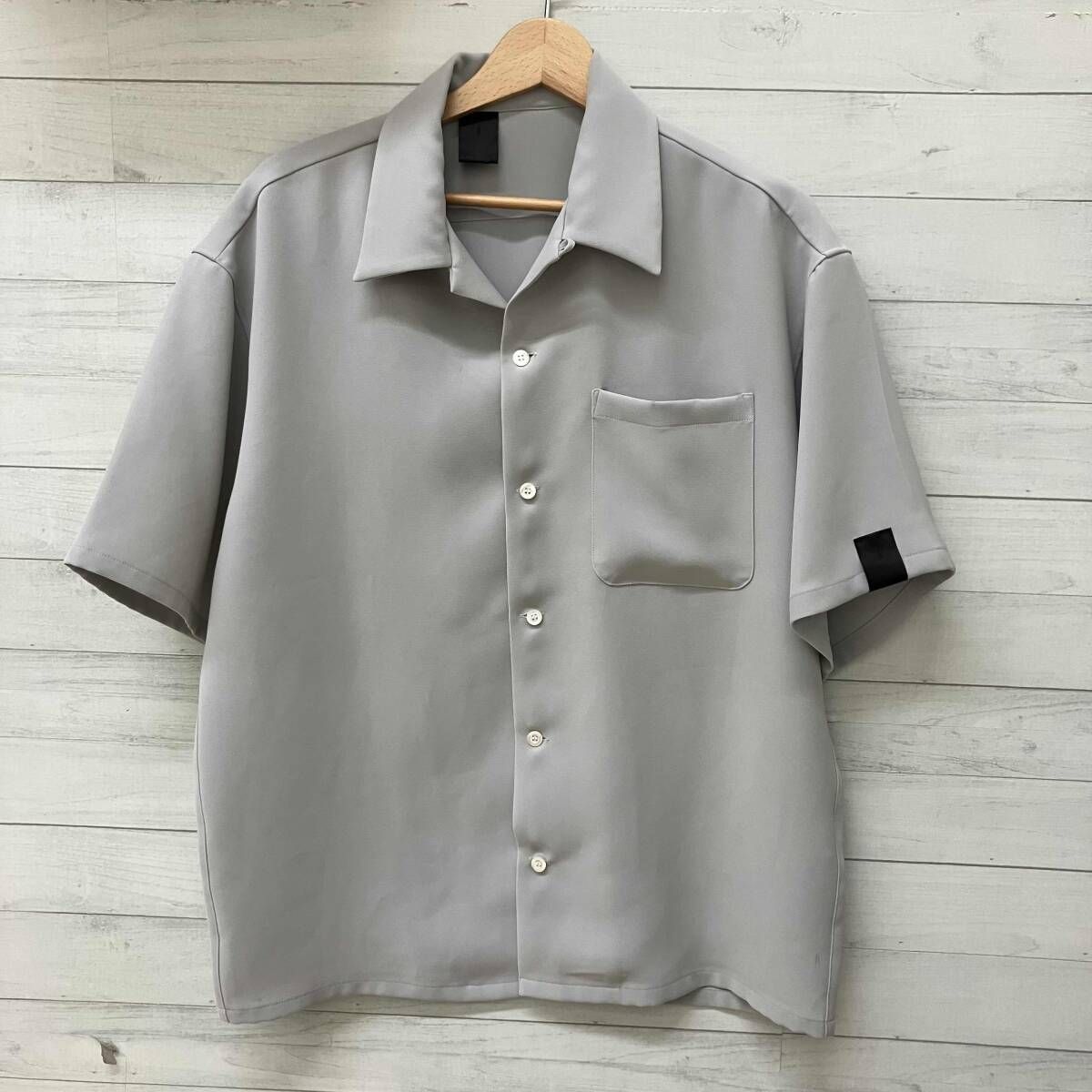 N.Hoolywood エヌハリウッド 半袖シャツ 2231-SH56-098 HALF SLEEVE BIG SHIRT グレー Mサイズ