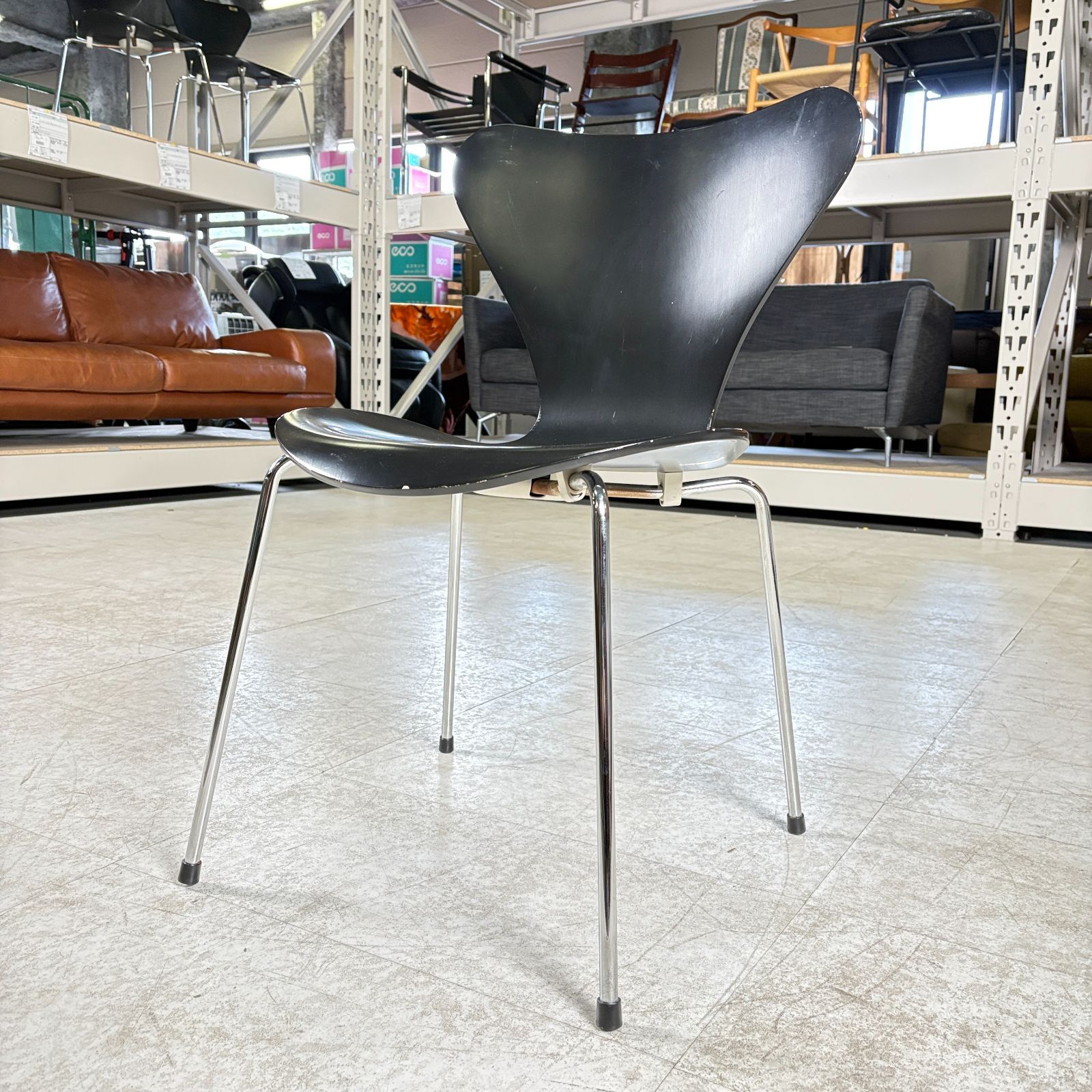 Fritz Hansen セブンチェア ブラック Arne Jacobsen フリッツハンセン デンマーク製 2004年 ①
