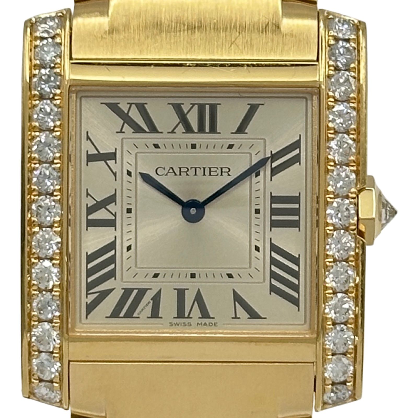 カルティエ Cartier タンクフランセーズMM WJTA0040 シルバー ゴールド クオーツ レディース 腕時計