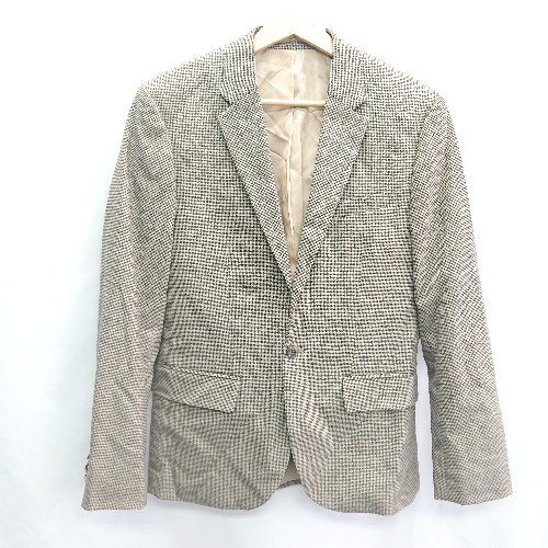◇ ◎ H&M 千鳥柄 長袖 ジャケット サイズUS 38R ブラウン系 レディース E 【1406180078683】