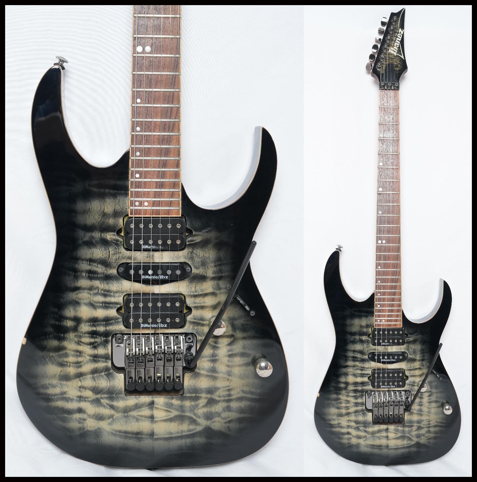 ★Ibanez PREMIUM Series RG970WQMZ (Black Ice Burst) 2016年製 状態良好★