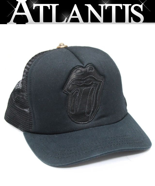CHROME HEARTS 新宿店 クロムハーツ リップ＆タンパッチ トラッカーキャップ 帽子 シルバー SV925 メンズ 黒 31019