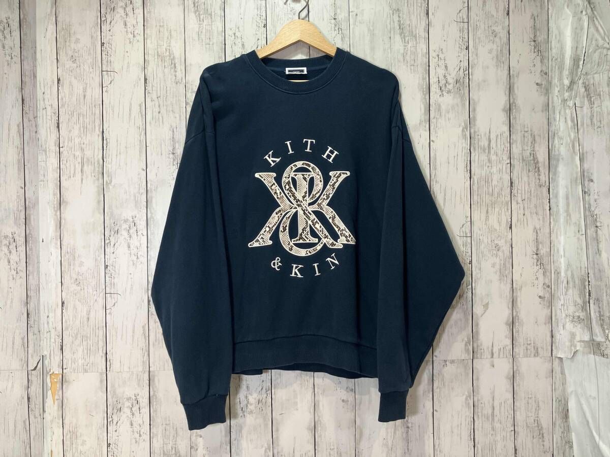 KITH キス LOGO SWEAT ロゴスエット トップス トレーナー サイズS カラーネイビー