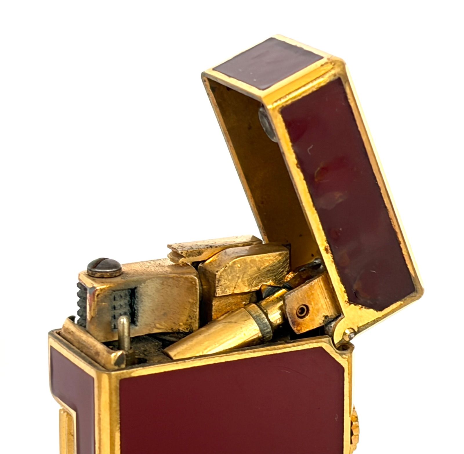 dunhill ダンヒル dロゴ ボルドー×ゴールド ローラー ガスライター 
