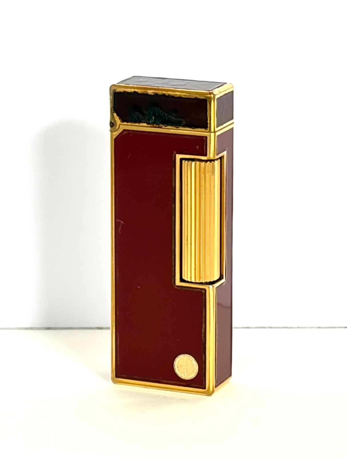 dunhill ダンヒル dロゴ ボルドー×ゴールド ローラー ガスライター 