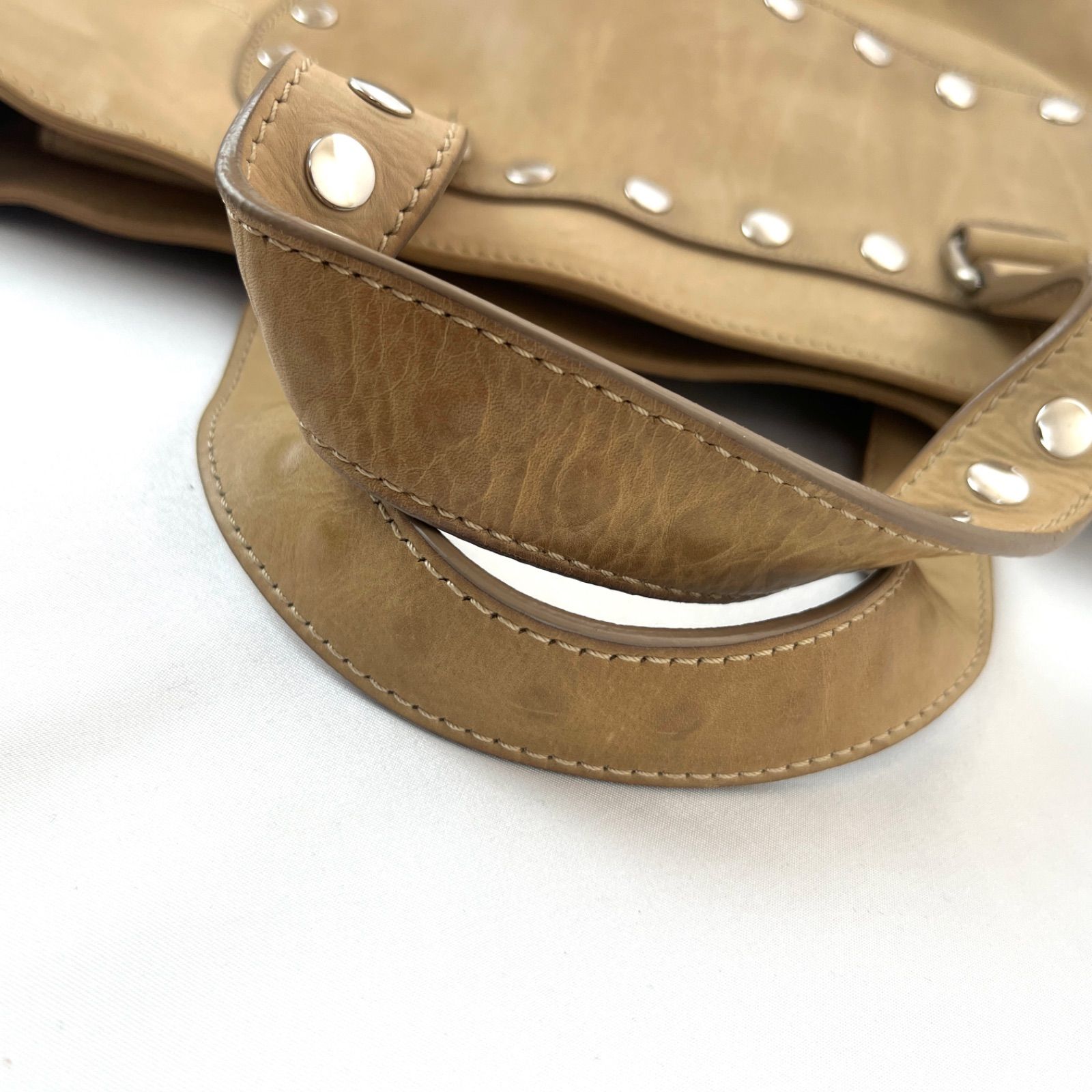 CELINE セリーヌヴィンテージスタッズ2wayショルダーバッグ レザー 