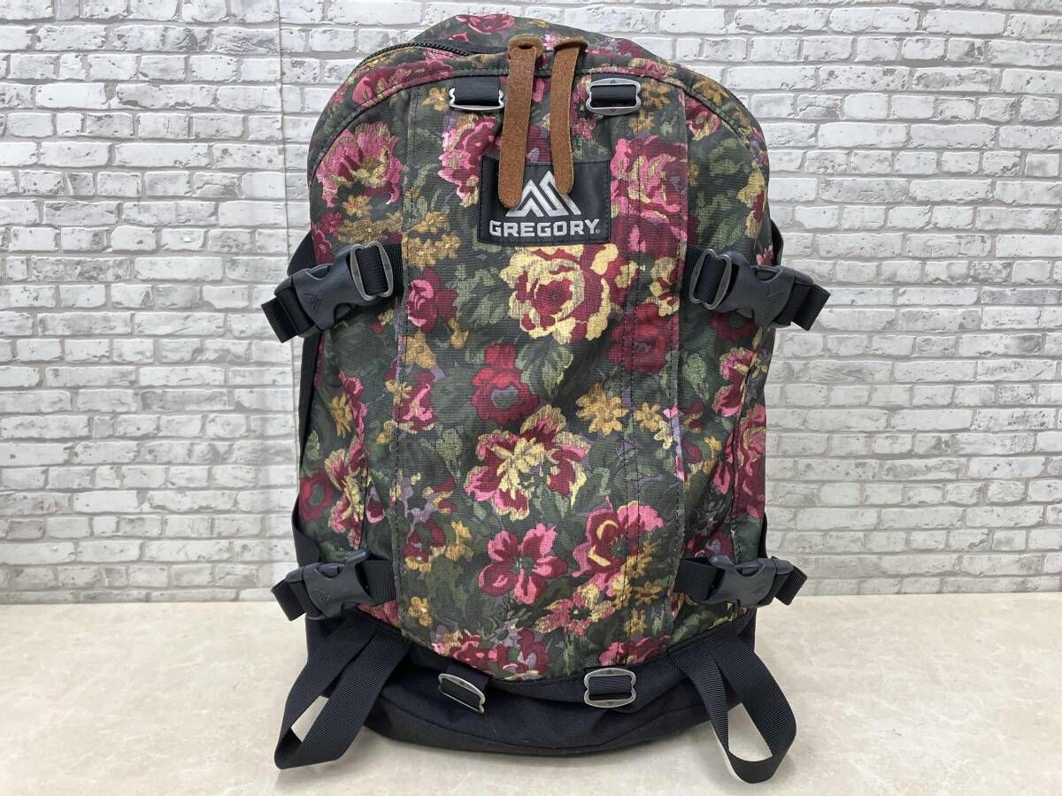 GREGORY グレゴリー オールデイ ガーデンタペストリー バックパック リュックサック 24L 花柄 グリーン×ピンク×イエロー
