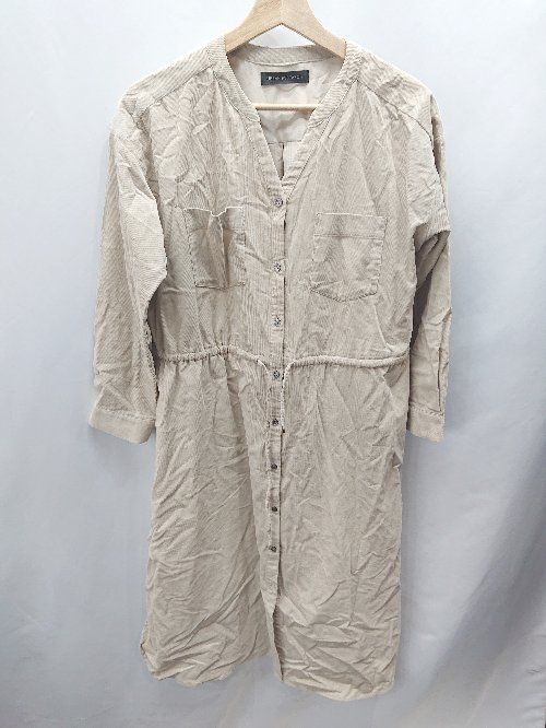 ◇ URBAN RESEARCH 長袖 ロング丈 ワンピース サイズF ベージュ レディース E 【1406180088118】