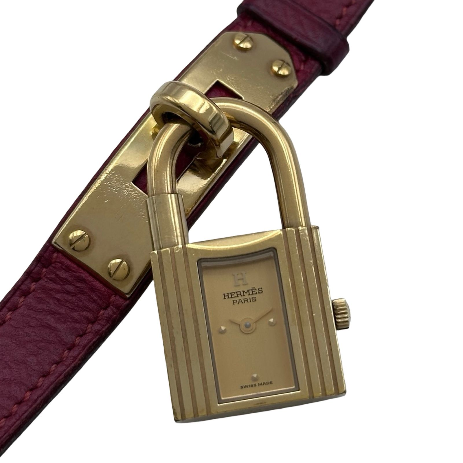 エルメス HERMES ケリーウォッチ KE1.201 ゴールド ゴールドプレート クオーツ レディース 腕時計