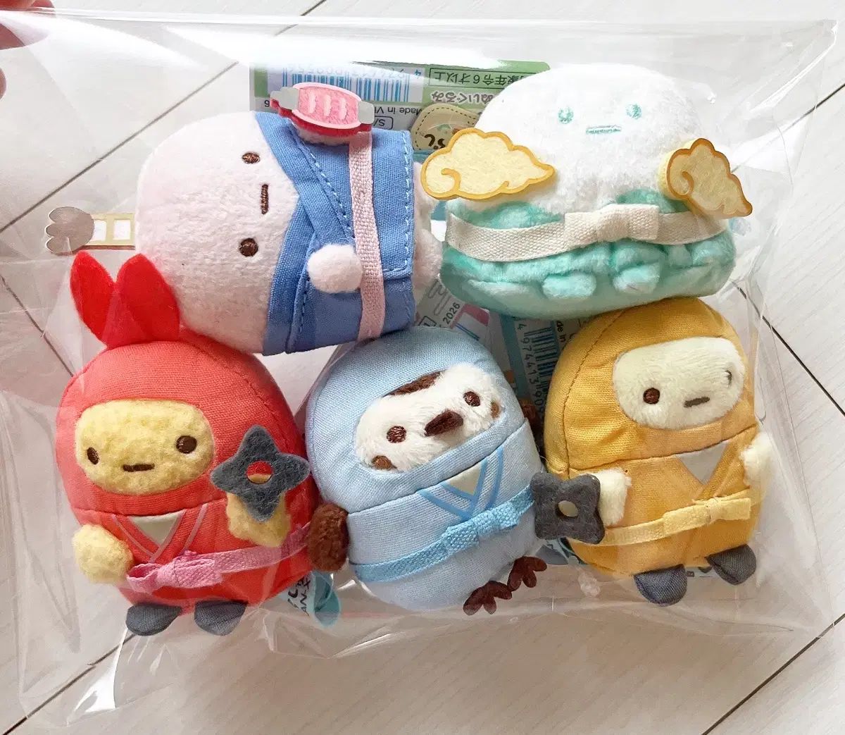 すみっコぐらし 忍者 セット - 山、エビ、タピオカ、雀、など