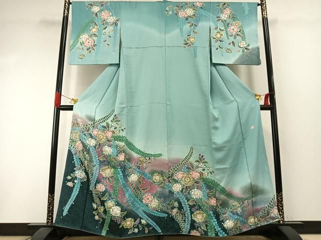 平和屋着物●訪問着　作家物　辻が花　暈し染め　正絹　逸品　AABI1727fy