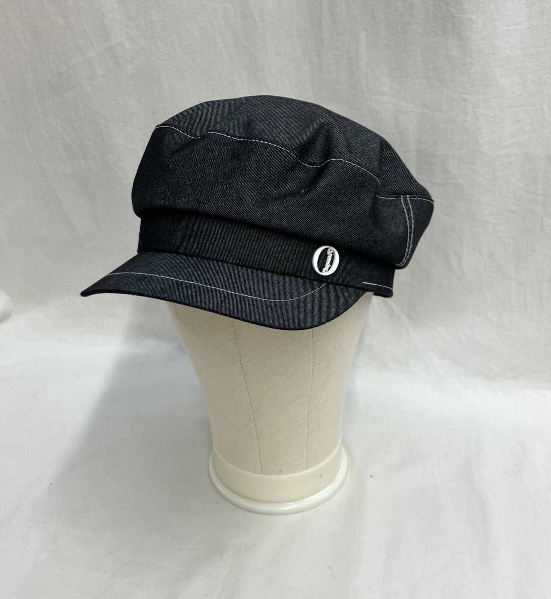 Chapeau d Oシャポードオー Denim Casquette デニム キャスケット 帽子 ブラック ロゴ 4,488円