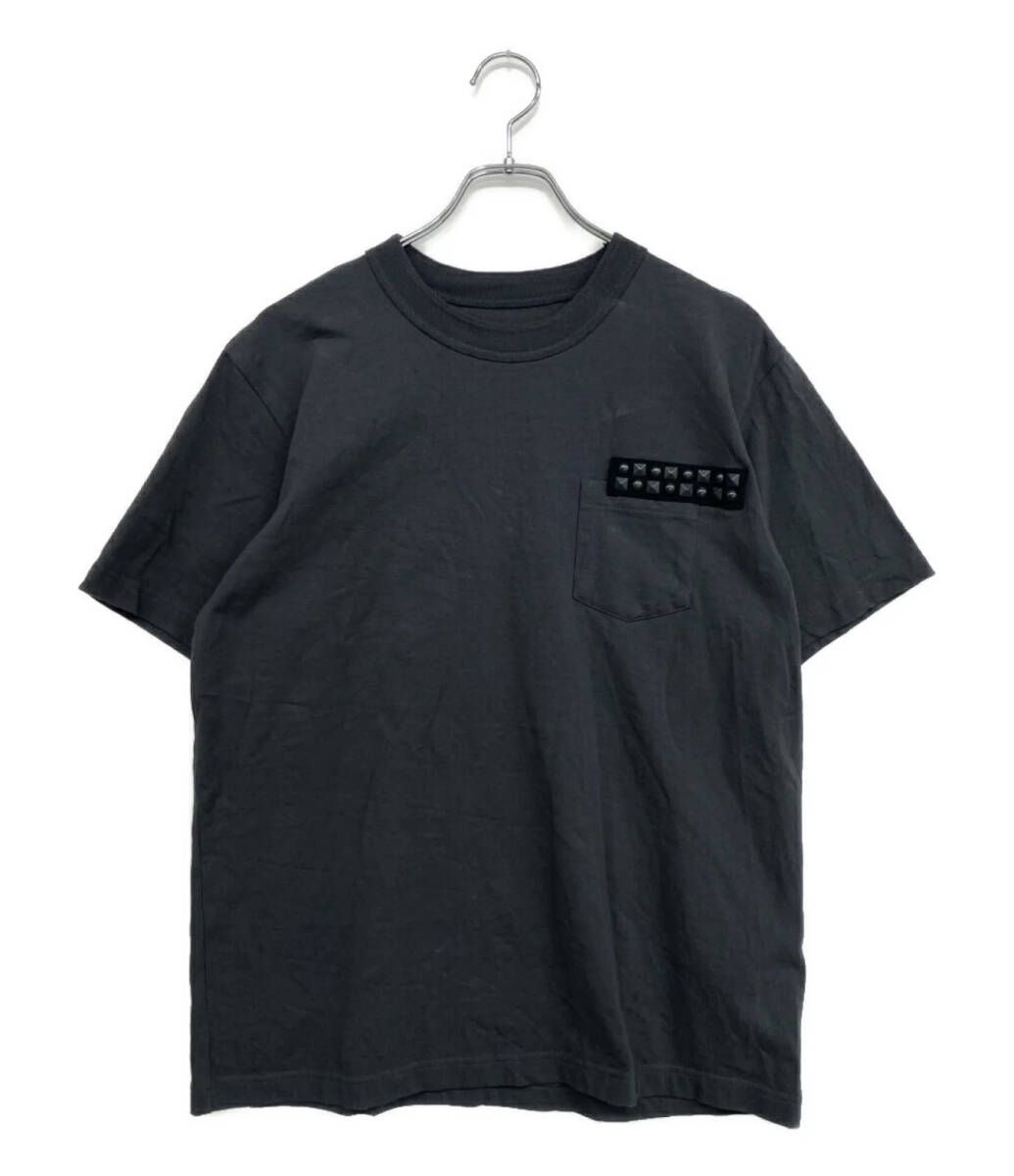 sacai 半袖Ｔシャツ スタッズコットンTシャツ チャコール 25AW 25-01133S メンズ SIZE 2 サカイ