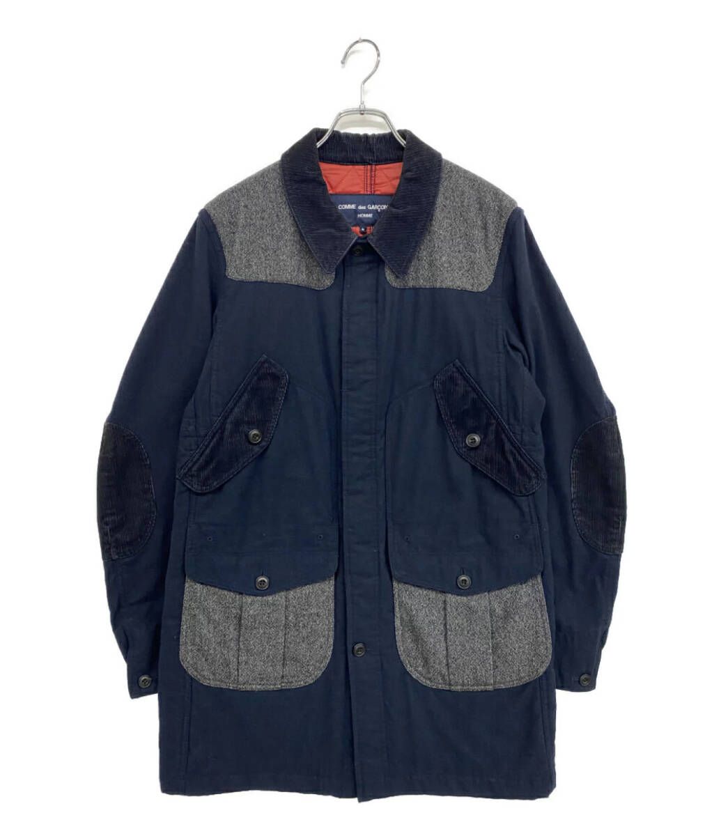 COMME des GARCONS HOMME コットンウールアームパッチジャケット 14AW HN-C017 メンズ SIZE L コムデギャルソンオム