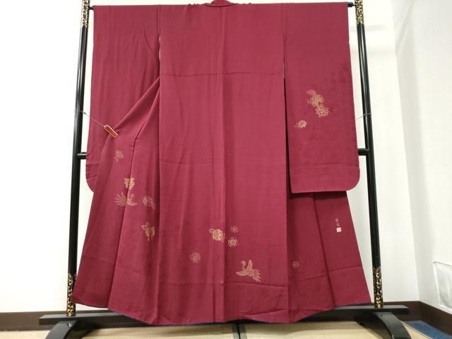平和屋着物●世界的ファッションデザイナー 山本寛斎 kansaiブランド 振袖 寿光織 鳳凰更紗舞花文 金糸 やまと誂製 正絹 逸品 CABG0844yc