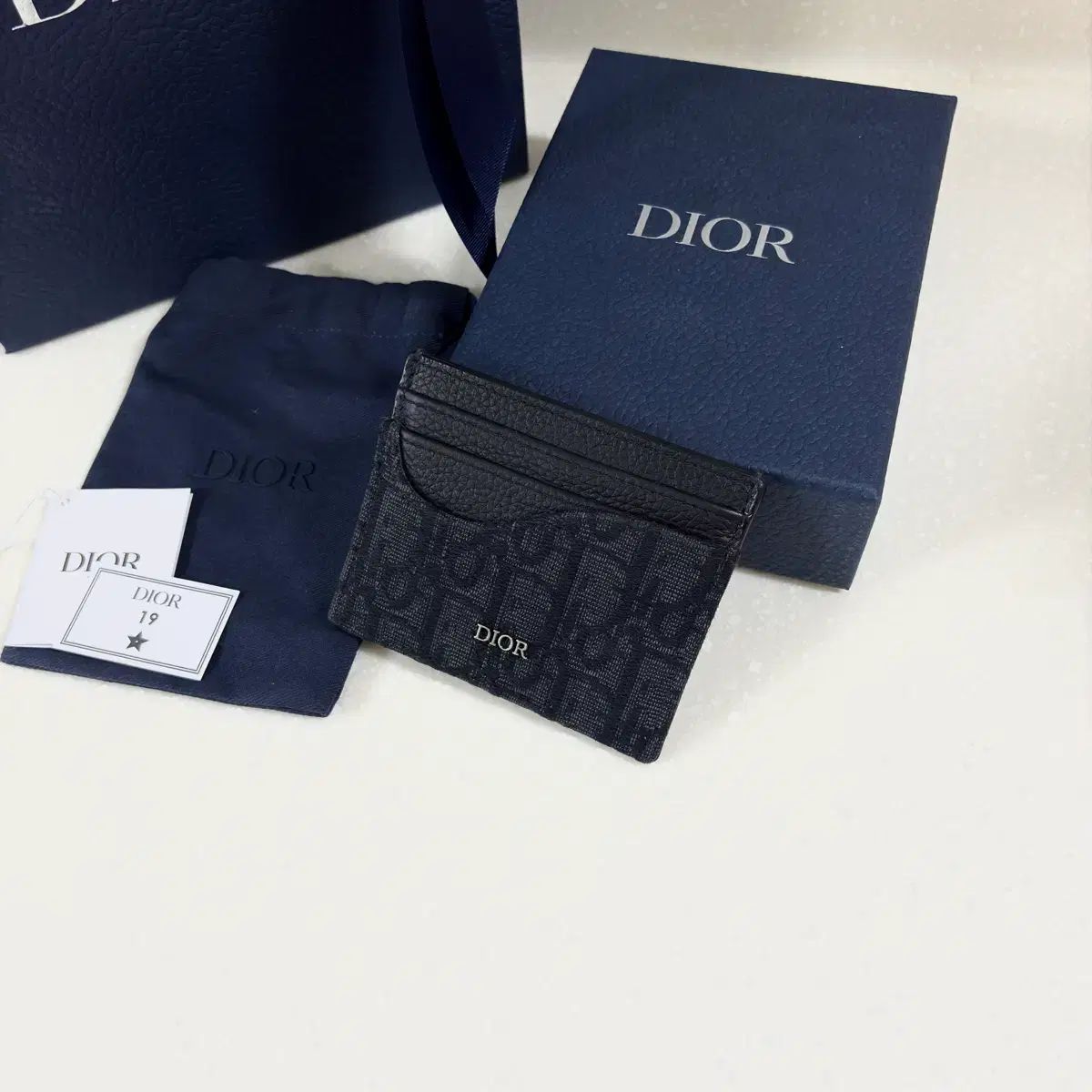 正規品/フルセット 新モデル Dior ディオール オブリーク カードウォレット ブラック