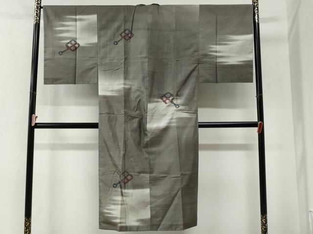 平和屋着物●男性　長襦袢　袷　紬地　器物文　正絹　逸品　CABG0861yc 送料無料】平和屋着物○男性 長襦袢 袷 紬地 器物文 正絹 逸品