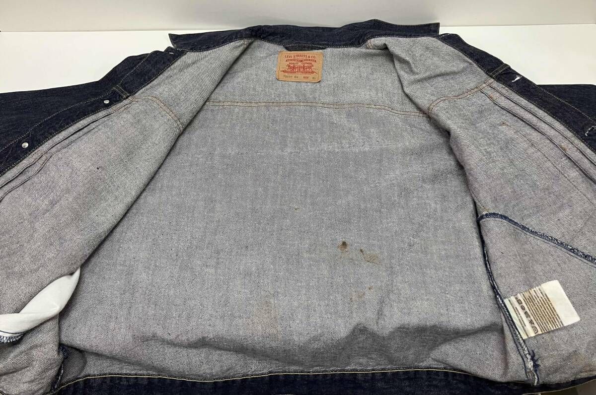LEVI'S リーバイス 70501-0404 Gジャン(デニムジャケット) EURO ユーロ ボタン裏T30 1st大戦 サイズXL ブルー ボルム100% チュニジア製