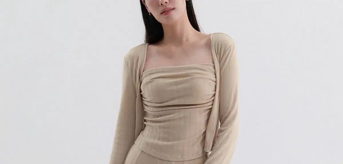 GRACE U グレースユー ジョイカーディガン ベージュ ノースリーブ含む 新品