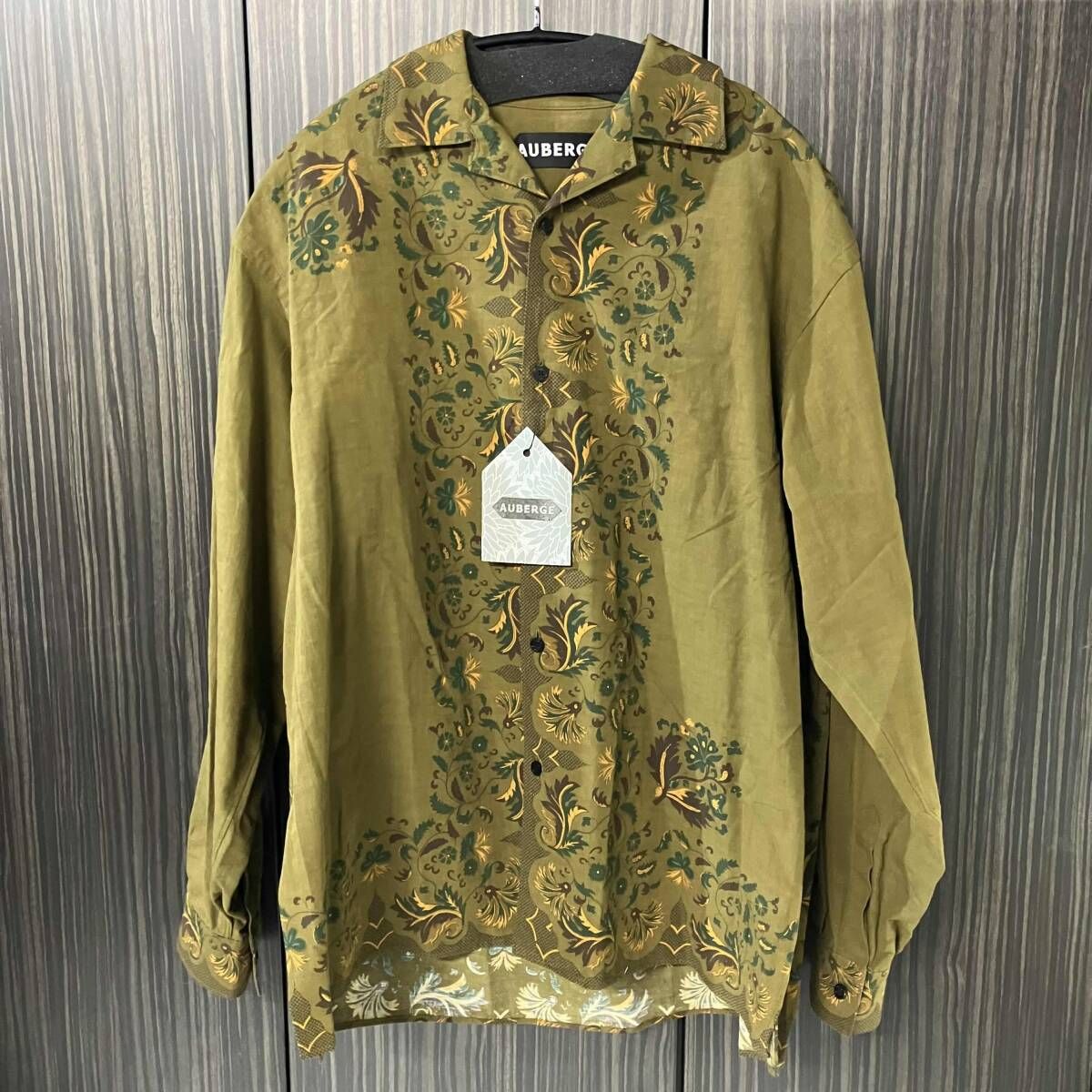 26ss AUBERGE long sleeves shirt 長袖シャツ KENVIN グリーン系 サイズ40 オーベルジュ