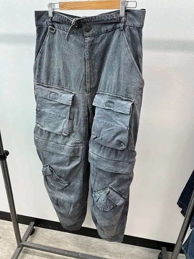 32-33) PASPAS マルチポケット カーゴパンツ