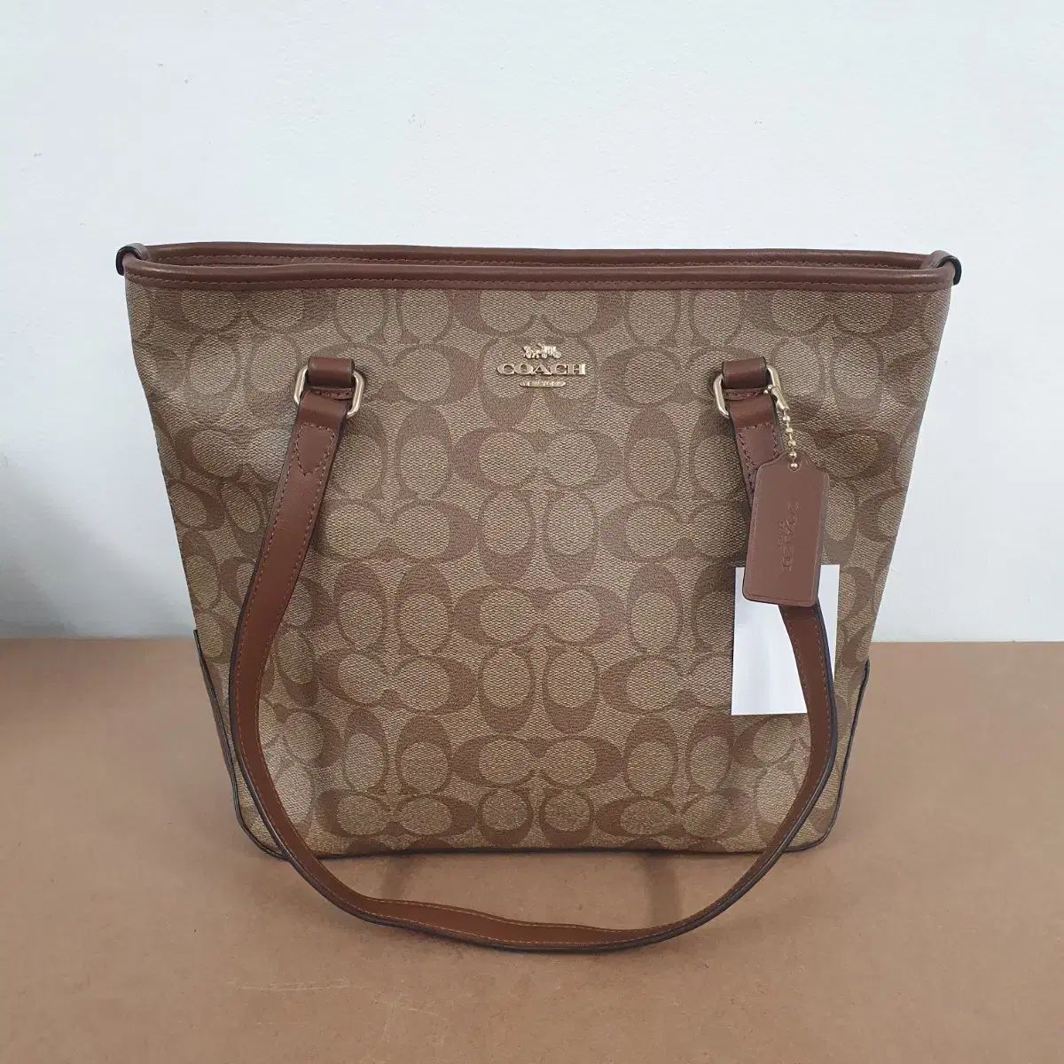 COACH シグネチャー ブラウン トゥー& ショルダーバッグ (タグのみ 제거된 新品)