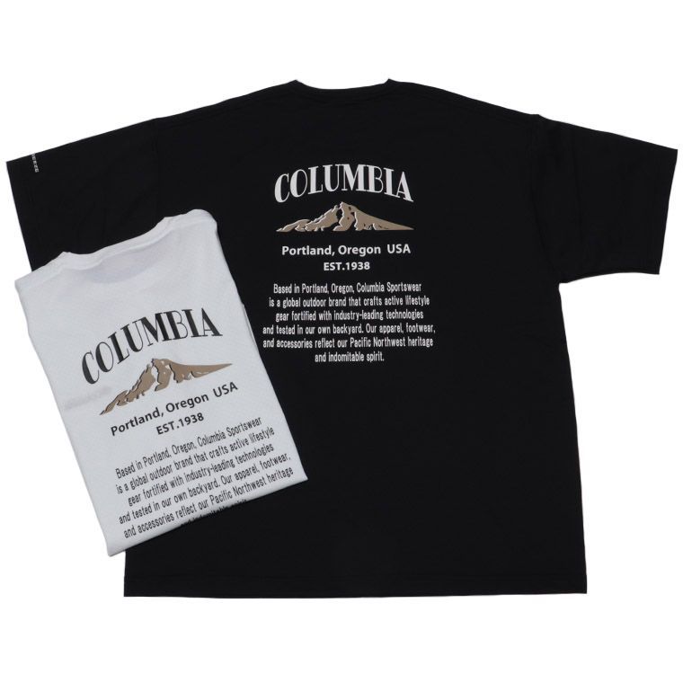 Columbia コロンビア PG3277 ColdBayDashShortSleeveTee バックプリントTシャツ 半袖シャツ Tシャツ 接触冷感