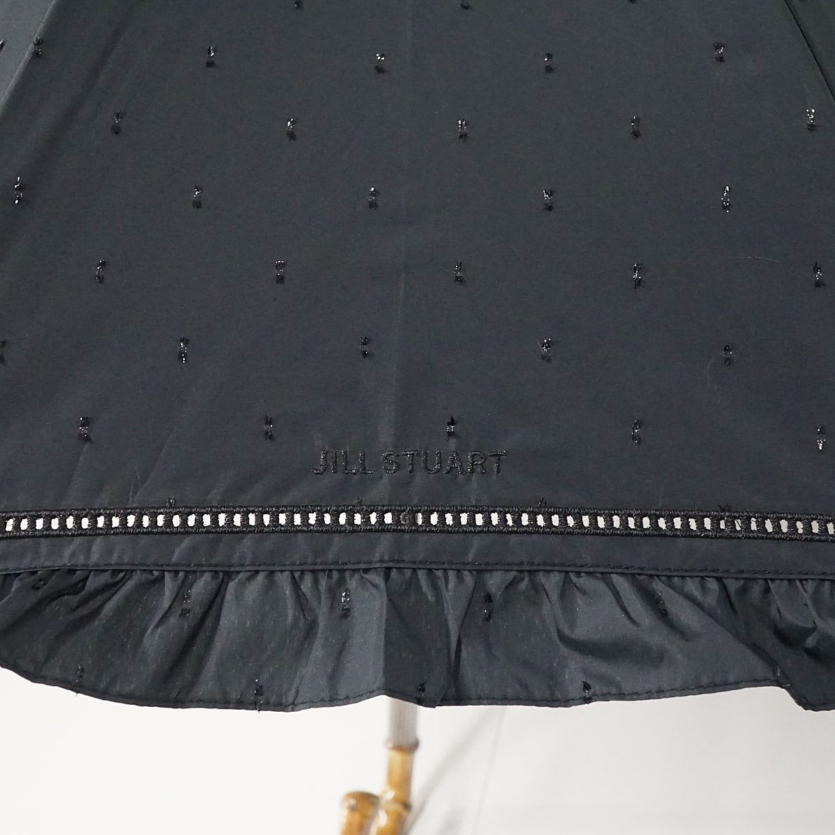 日傘 JILLSTUART ジルスチュアート USED美品 フリル ラメ ブラック