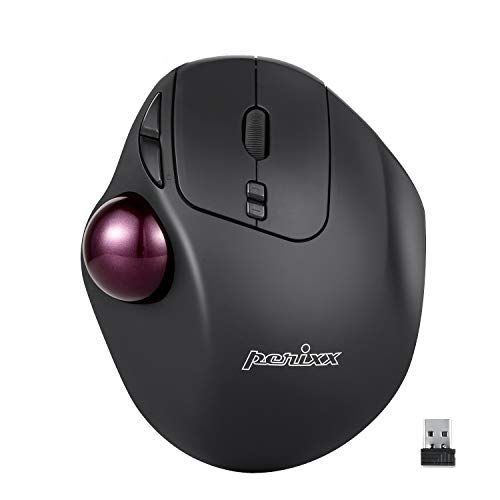 ぺリックス PERIMICE-717 トラックボールマウス ワイヤレス エルゴノミクス カスタマイズ可能ボタン搭載 7ボタン DPI 400/1000【正規保証品】(2.4GHz) shu e87eca19