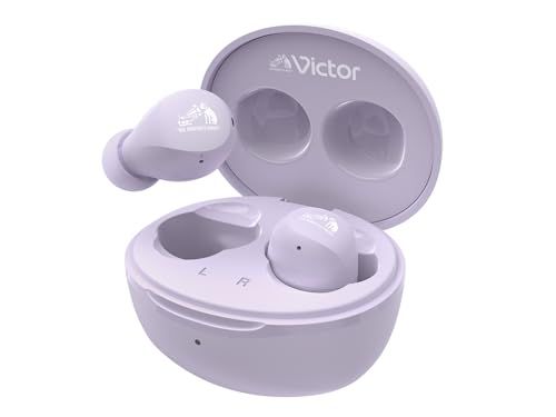 JVCケンウッド Victor HA-A6T-V ワイヤレスイヤホン Bluetooth Ver.5.4 合計23時間再生 マイク付き 小型 軽量 防水 パープル HA-A6T shu 63a7ce3d