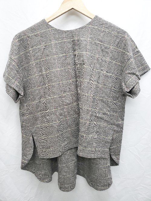 ◇ Botto Giuseppe ボット・ジュゼッペ 総柄 半袖 カットソー サイズ38 ベージュ ブラック マルチ レディース P 【1406240026227】