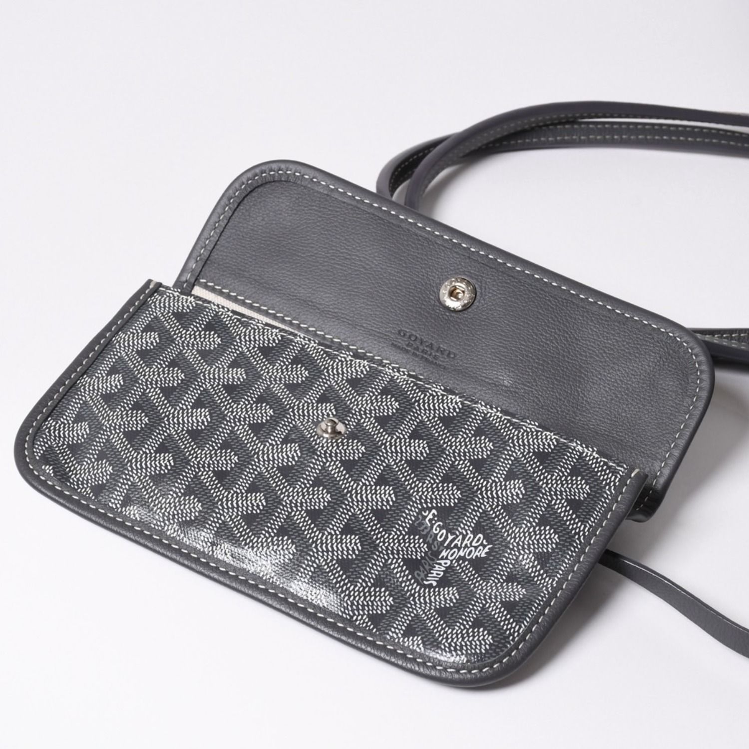 極美品 GOYARD ゴヤール サンルイPM ゴヤールディンキャンバス カーフ 