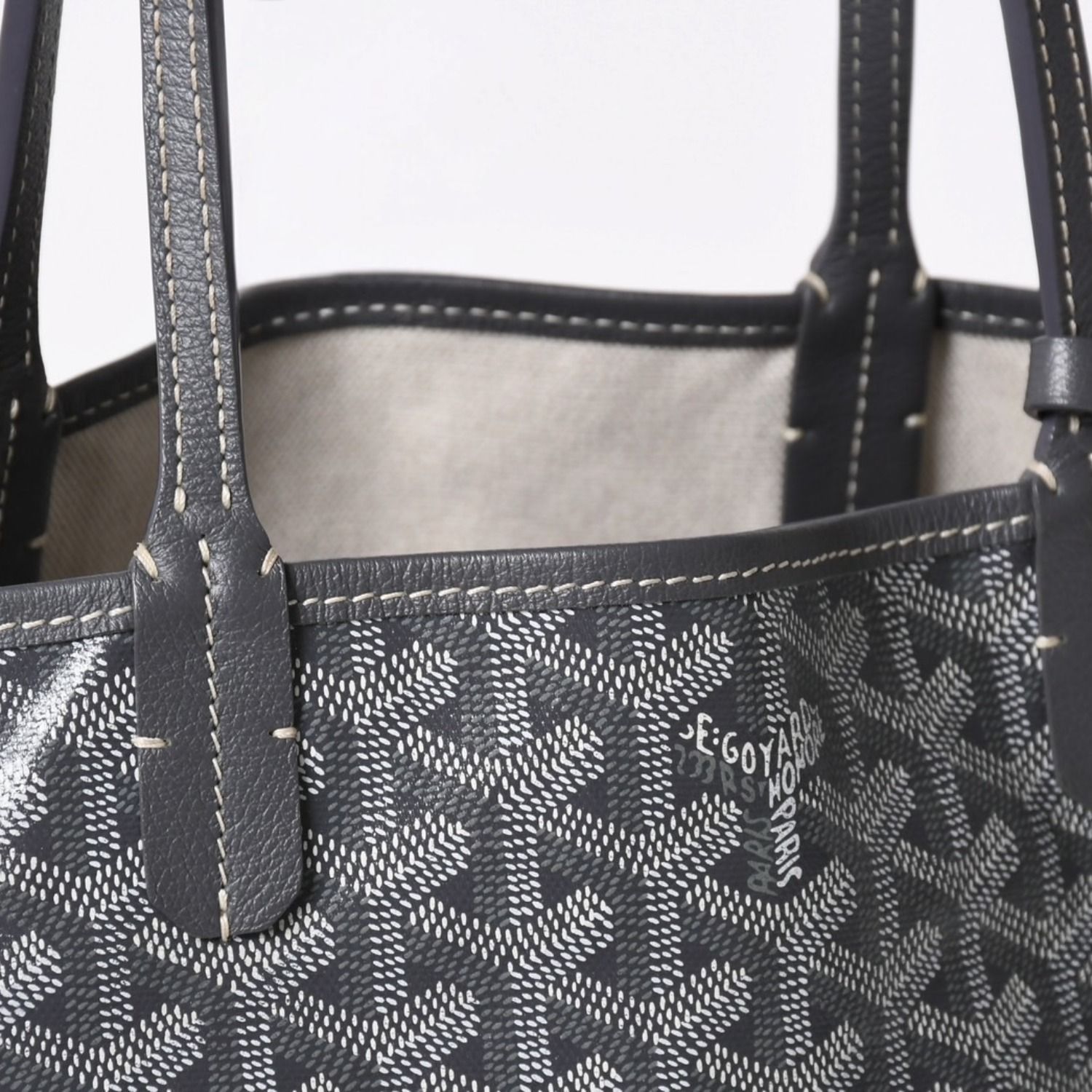 極美品 GOYARD ゴヤール サンルイPM ゴヤールディンキャンバス カーフ 