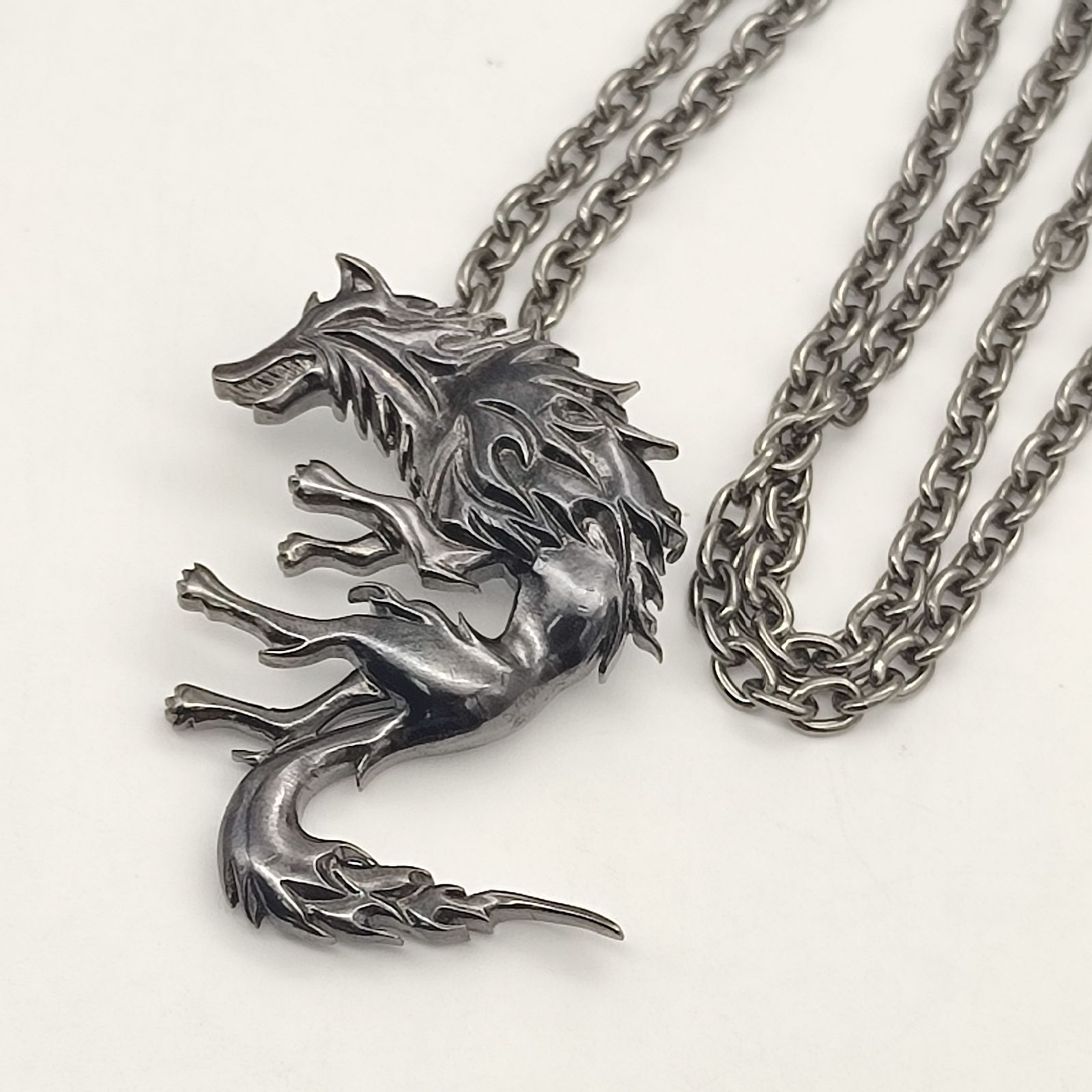 Wolfman シルバー925 ペンダント 美品】WOLFMAN B.R.S ブレード ホワイトファングウルフネックレス