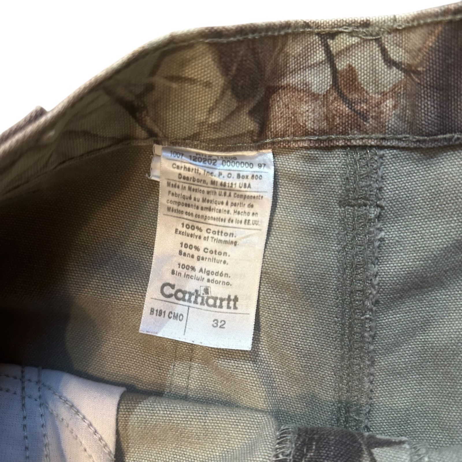07' carhatt real tree Hardwoods camo Canvas Work Short カーハート