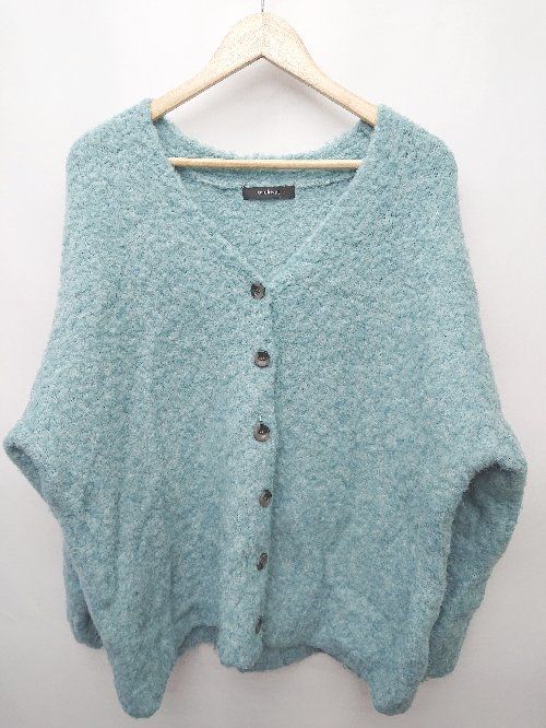◇ w closet ダブルクローゼット 長袖 ニット カーディガン サイズF ライトブルー系 レディース P 【1406240029273】