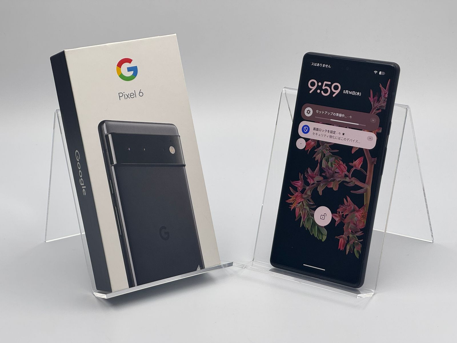 【箱付き中古B】Google Pixel 6 256GB Stormy Black SIMフリー 白ロム