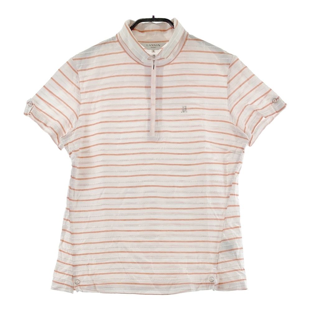 サイズ：38 LANVIN SPORT ランバン スポール ハーフジップ 半袖Tシャツ