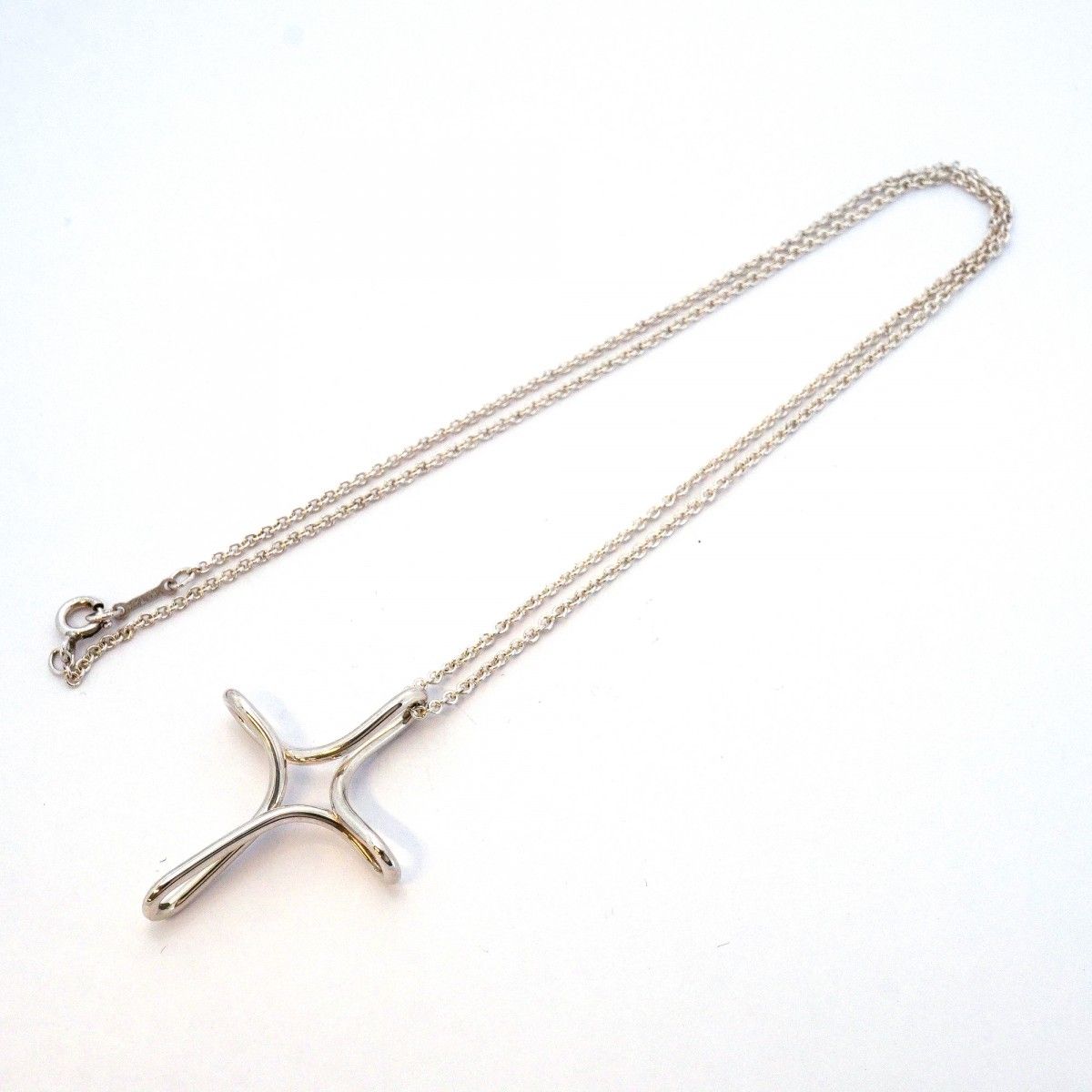 ☆SALE【6jdb0729-k】ティファニー ネックレス オープンクロス