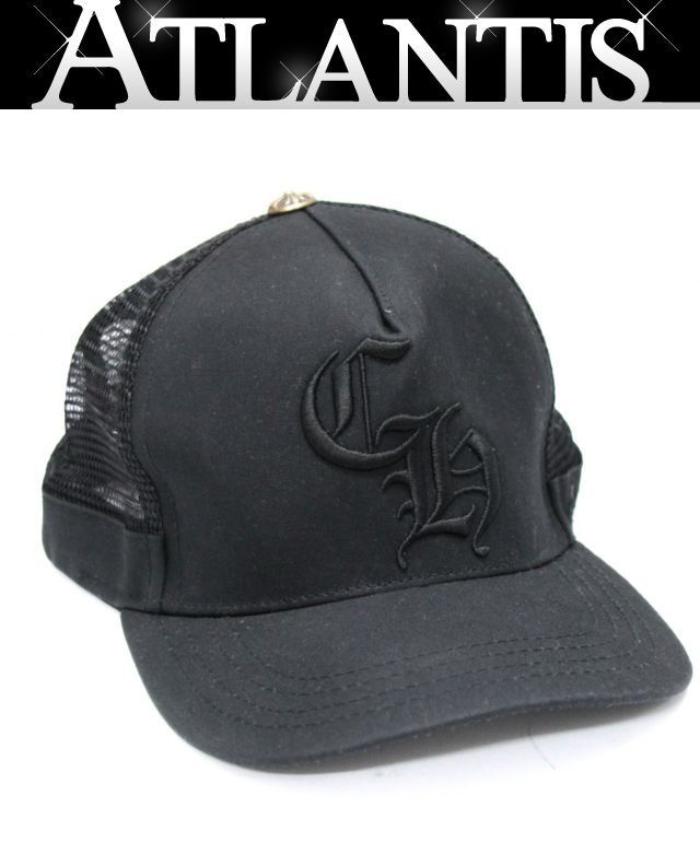 CHROME HEARTS 新宿店 クロムハーツ CHロゴ サイド 【FUCK YOU】トラッカーキャップ 帽子 シルバー SV925 メンズ 黒 31014
