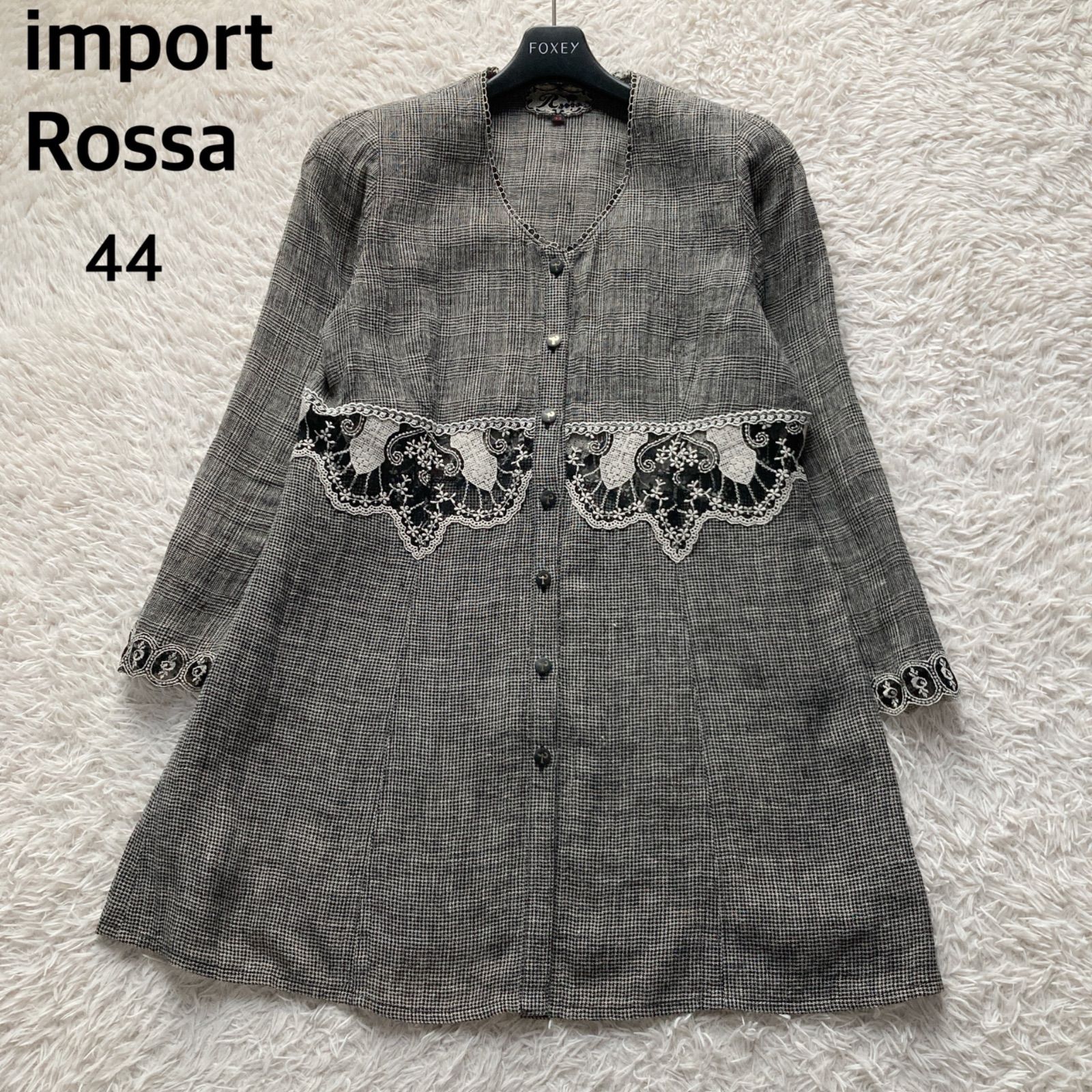 インポートロッサ import Rossa ロッサ 麻 リネン シャツワンピース 