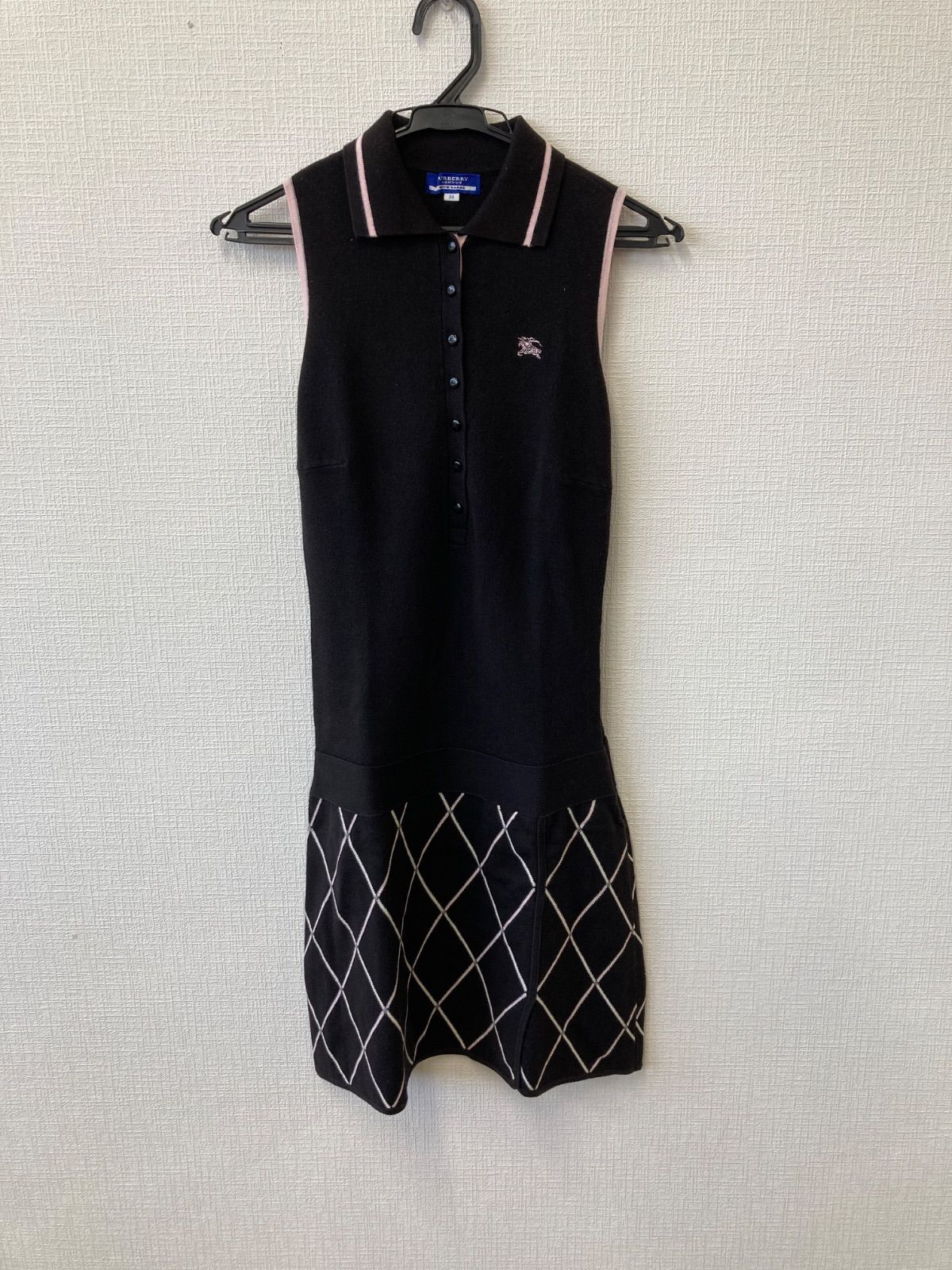 BURBERRY BLUE LABEL バーバリーブルーレーベル ノースリーブワンピースポロ 38size