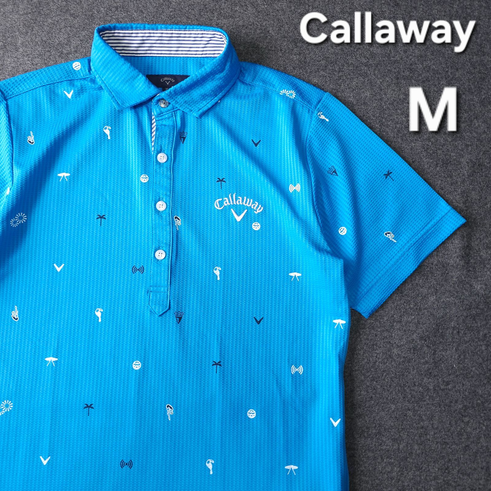 👌値下げ交渉受付中】美品 Callaway 総柄 ストレッチ 半袖 ゴルフ