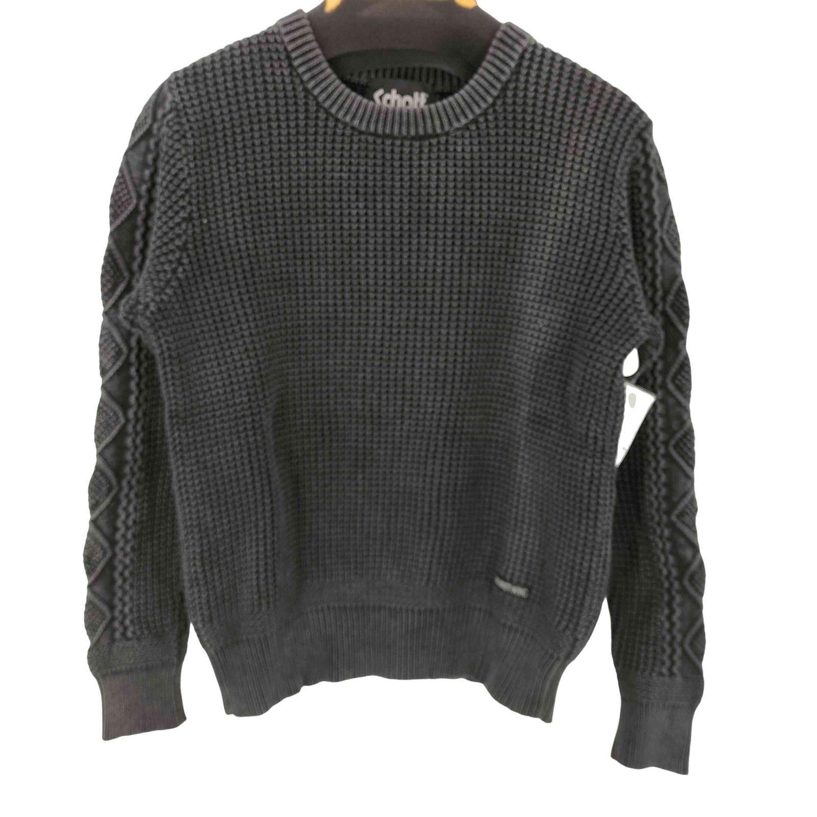 ショット Schott ダルカラー クルーネック コットン ケーブル ニット 